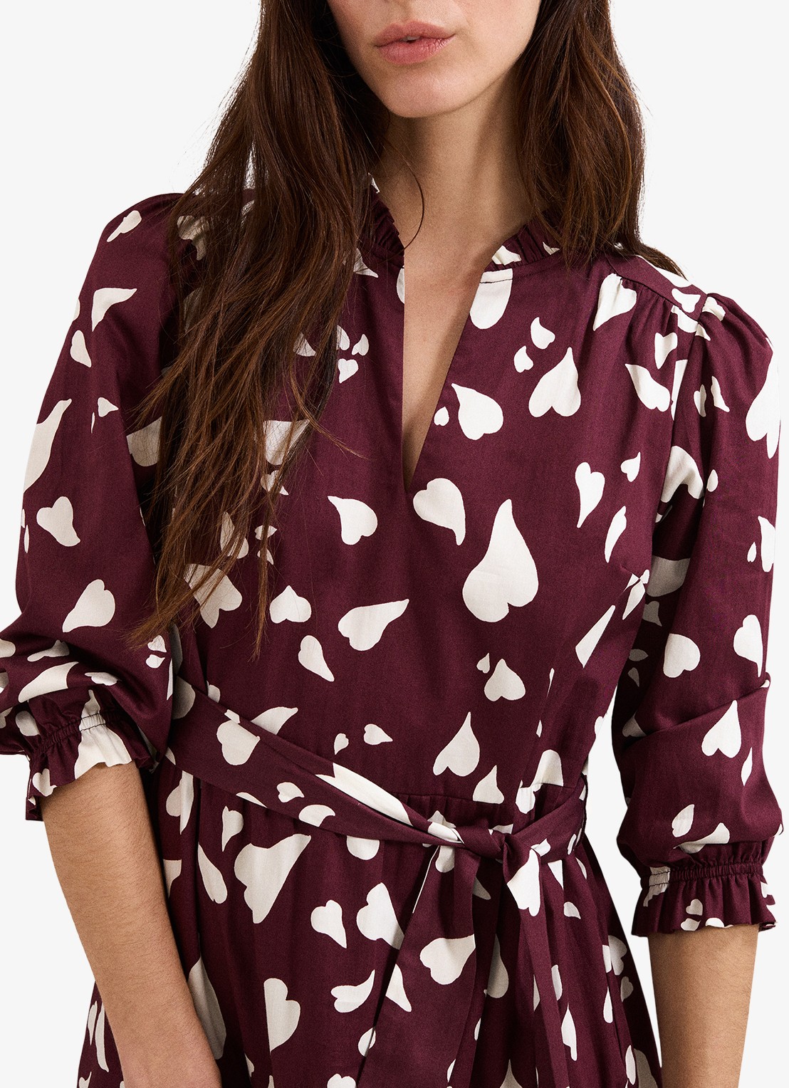 Phase Eight Gaia Heart mini tuniekjurk met print - detail 3 rood