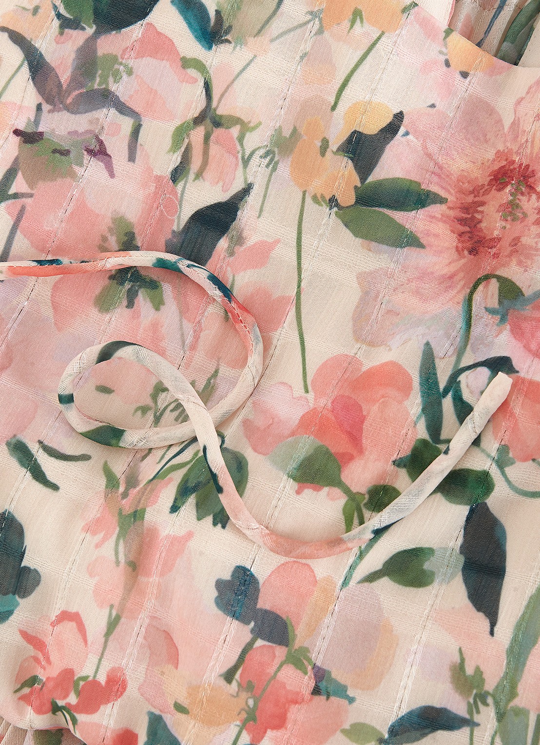 Phase Eight Georgiana midi jurk met bloemenprint - detail 6 oudroze
