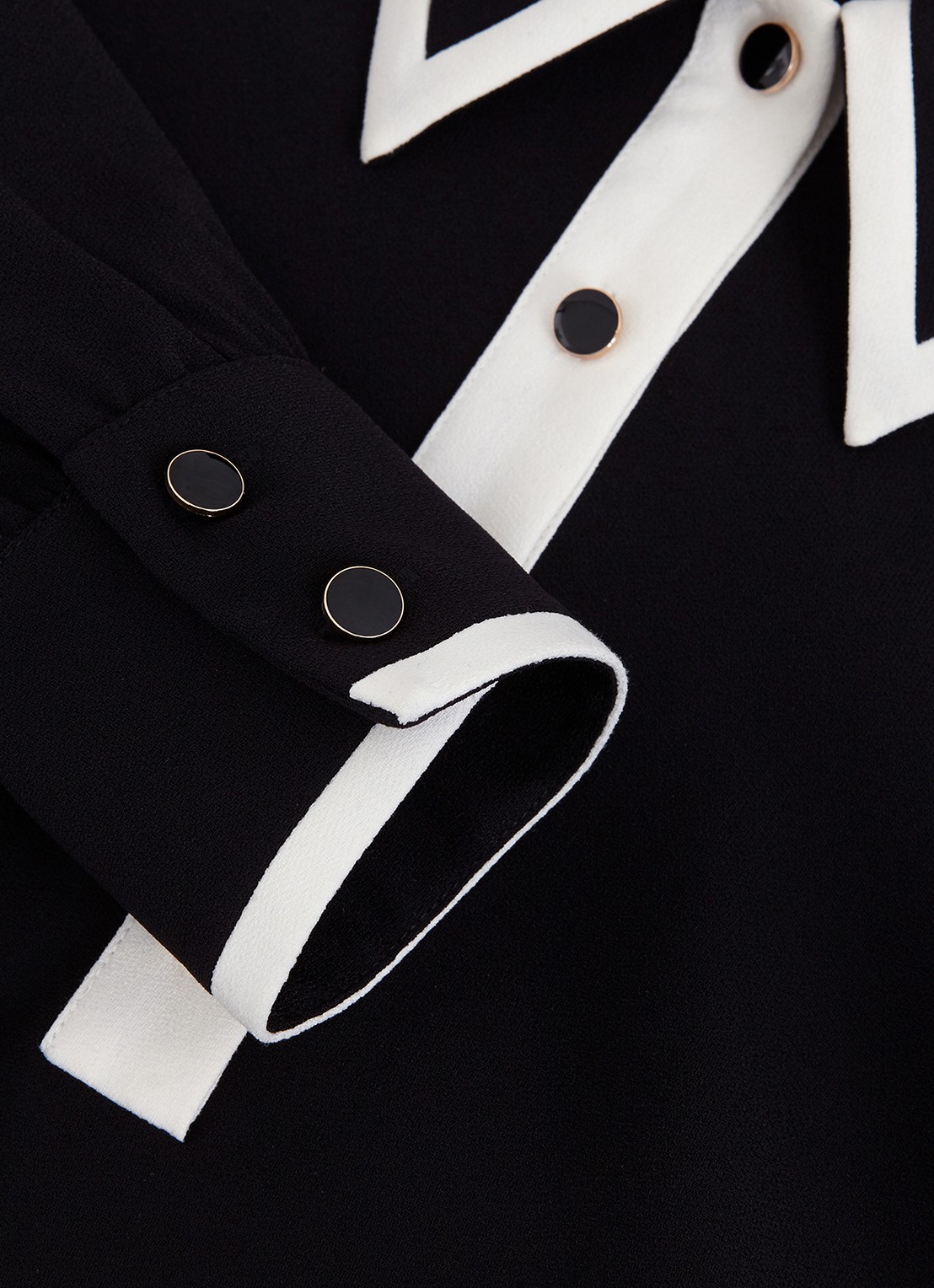 Phase Eight Gina mini jurk met ballonmouw - detail 5 zwart