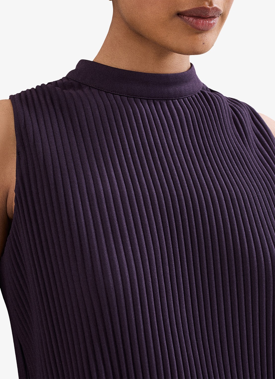 Phase Eight Gracie midi jurk met textuur 2-delig - detail 3 paars