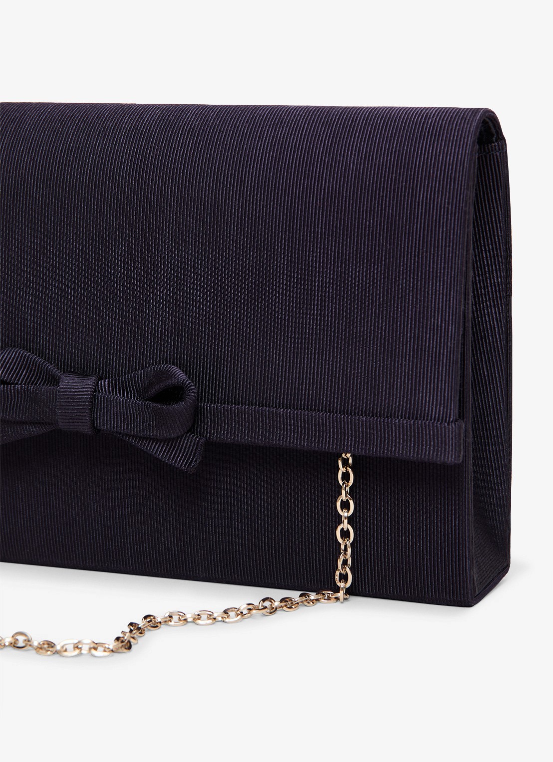 Phase Eight Grosgrain clutch met strikdetail  - detail 3 donkerblauw