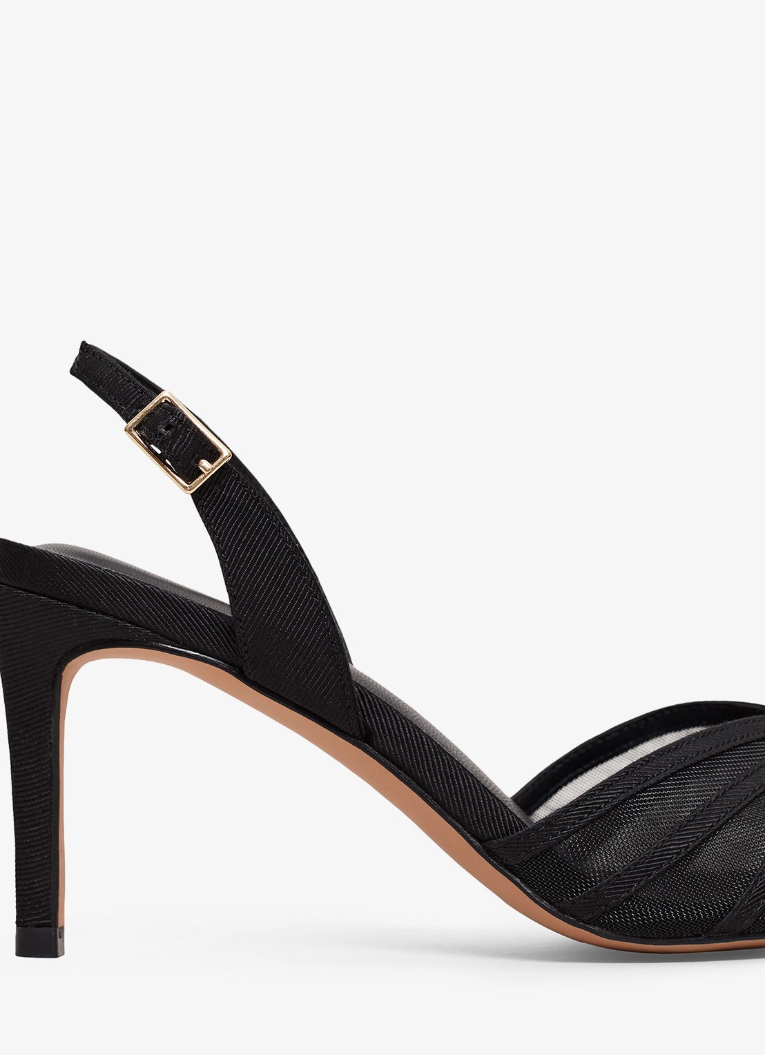 Phase Eight Grosgrain slingback met strikdetail - detail 2 zwart