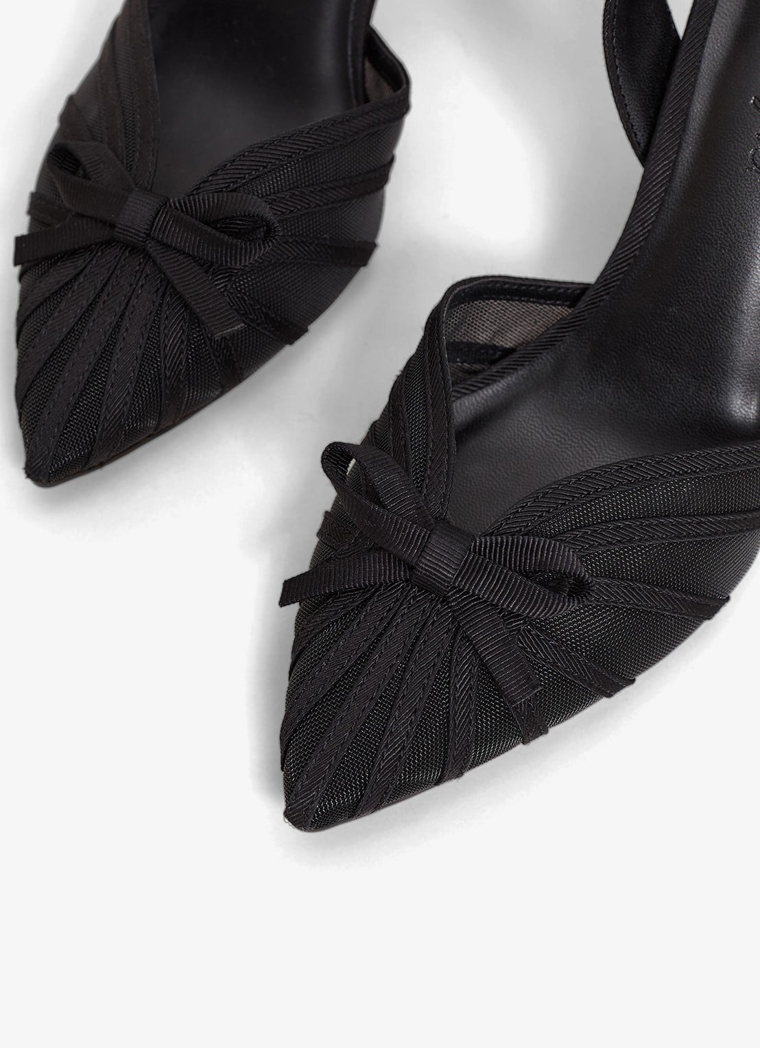 Phase Eight Grosgrain slingback met strikdetail - detail 3 zwart