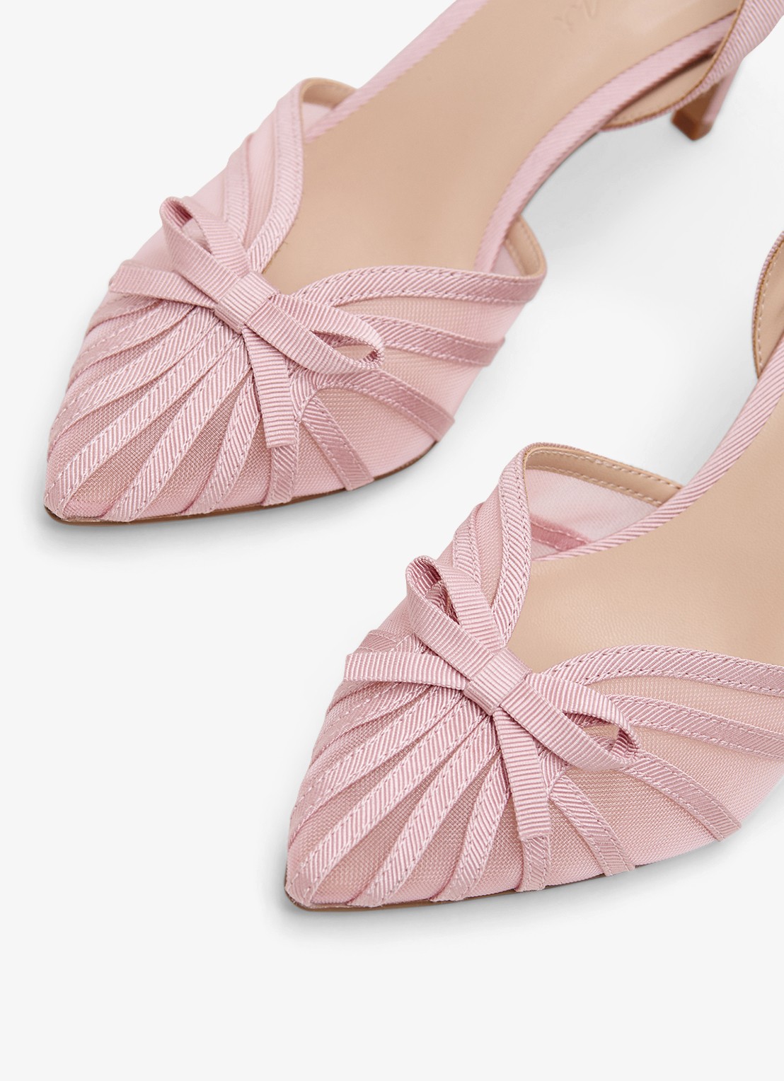 Phase Eight Grosgrain slingback met strikdetail - detail 5 oudroze