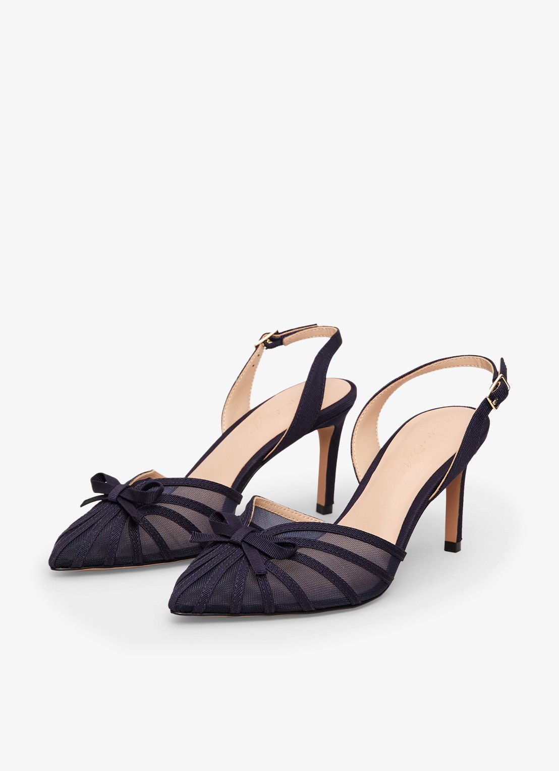 Phase Eight Grosgrain slingback met strikdetail - detail 3 donkerblauw