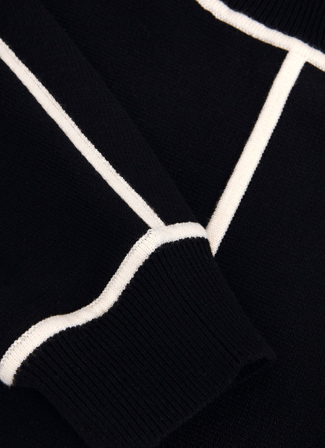 Phase Eight Hallie mini fijngebreide trui-jurk met gestreept detail - detail 7 zwart