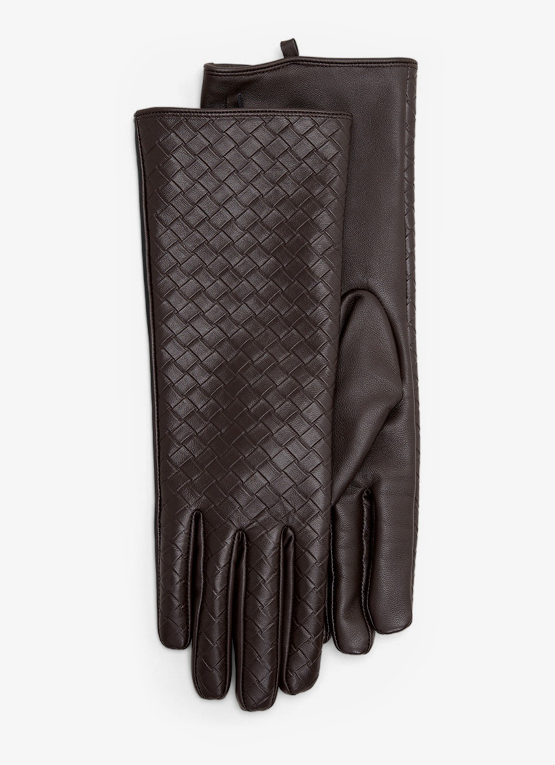 Phase Eight Handschoenen van leer - voorkant donkerbruin