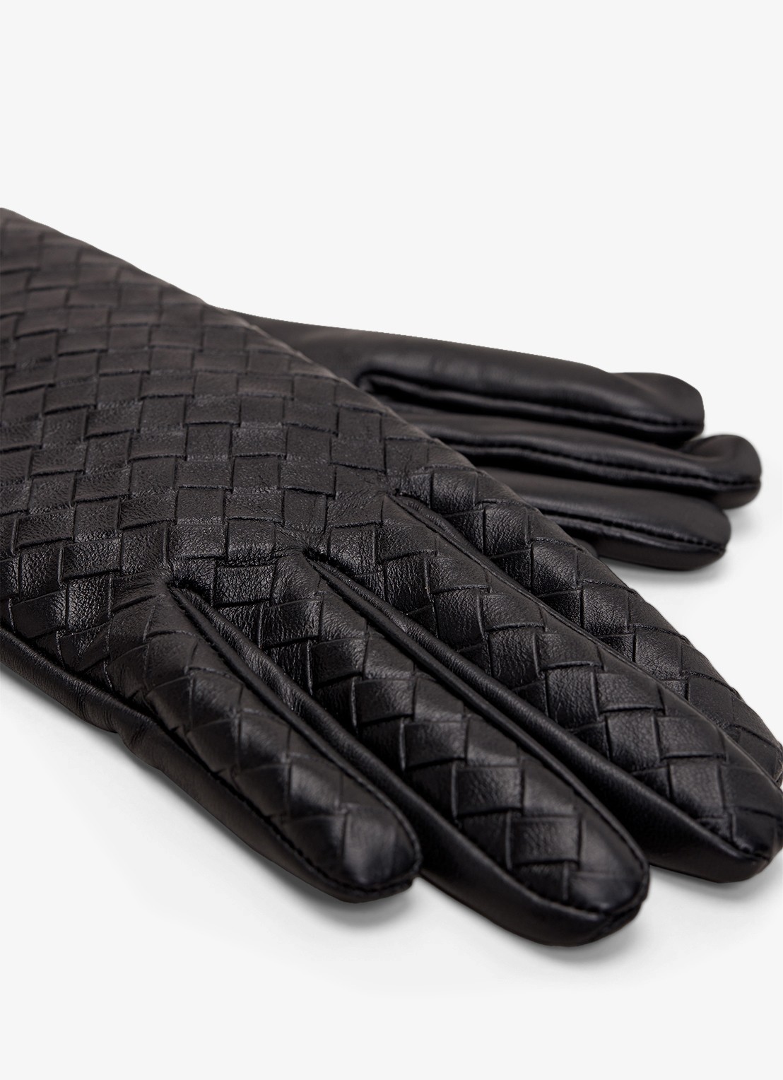 Phase Eight Handschoenen van leer - detail 2 zwart