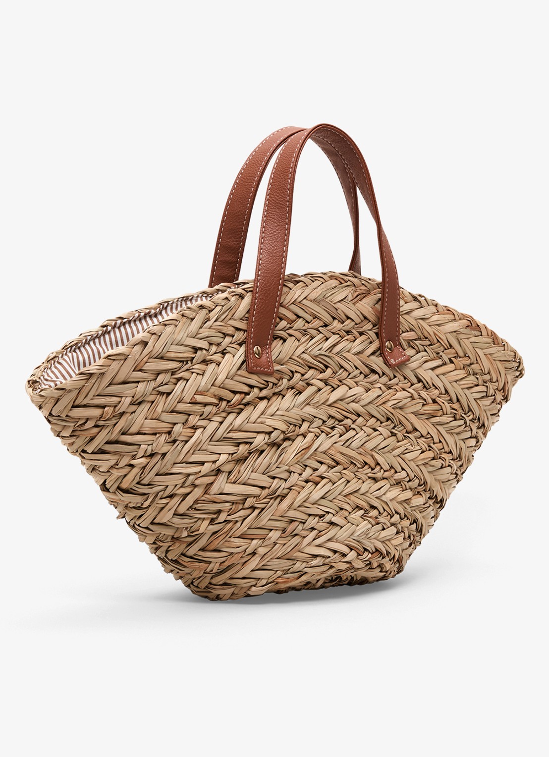 Phase Eight Handtas van raffia - detail 4 beige