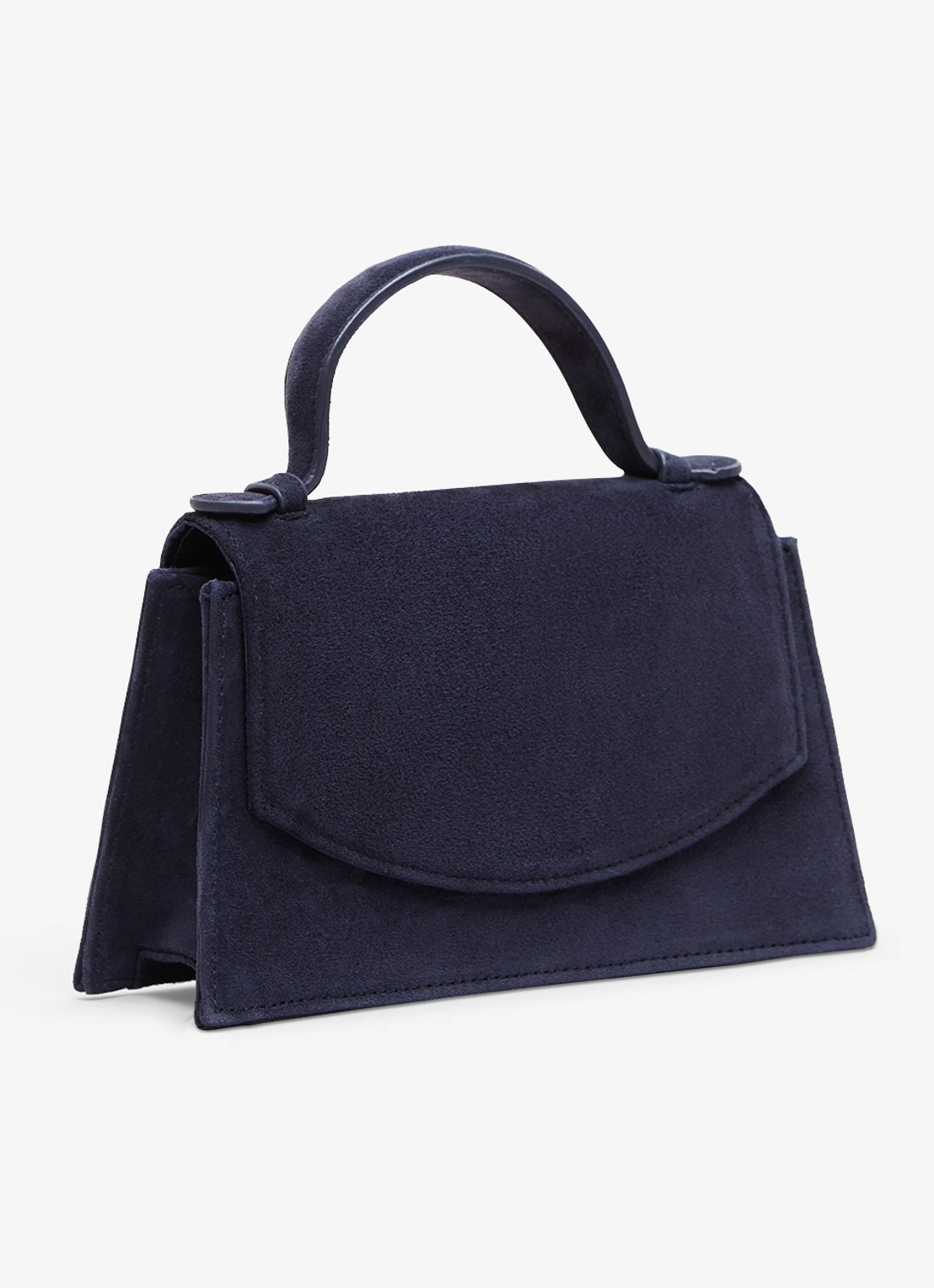 Phase Eight Handtas van suède  - voorkant 8 blauw