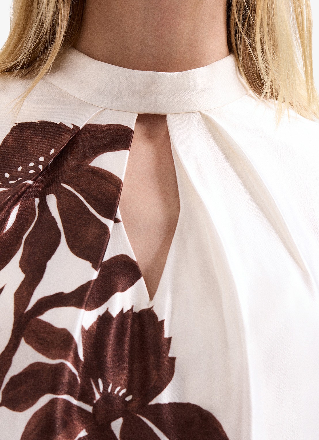 Phase Eight Hattie tuniek met cut-out detail en print - detail 3 bruin