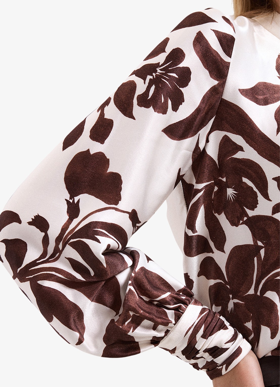 Phase Eight Hattie tuniek met cut-out detail en print - detail 4 bruin