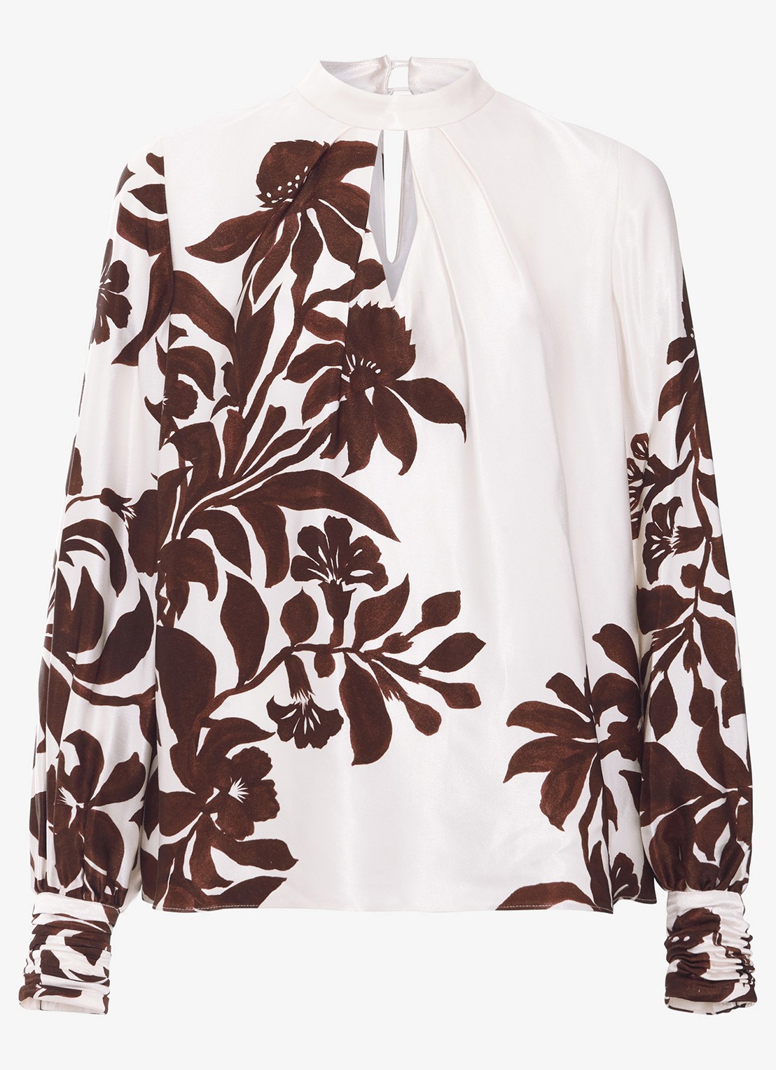 Phase Eight Hattie tuniek met cut-out detail en print - voorkant 7 bruin
