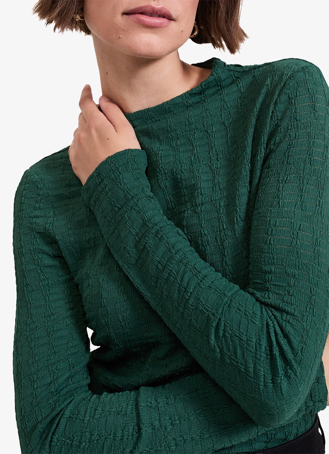 Phase Eight Haylee pullover met structuur - detail 5 donkergroen