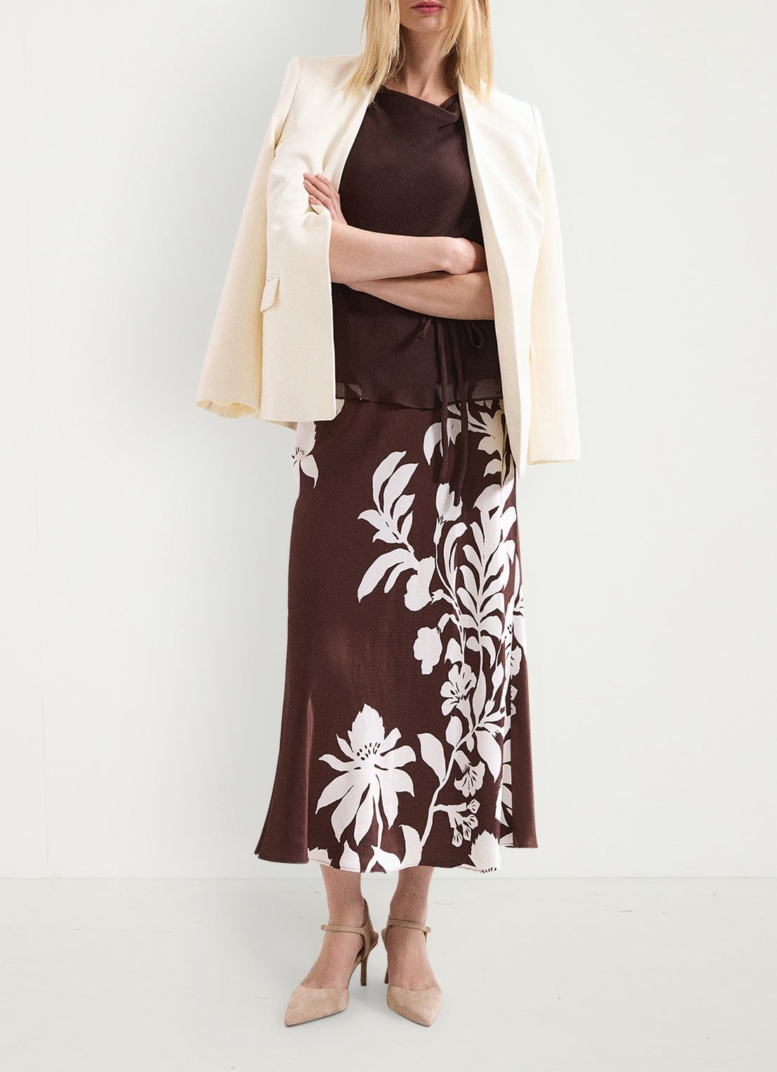 Phase Eight Hazel mouwloze top met strikceintuur - detail 5 bruin