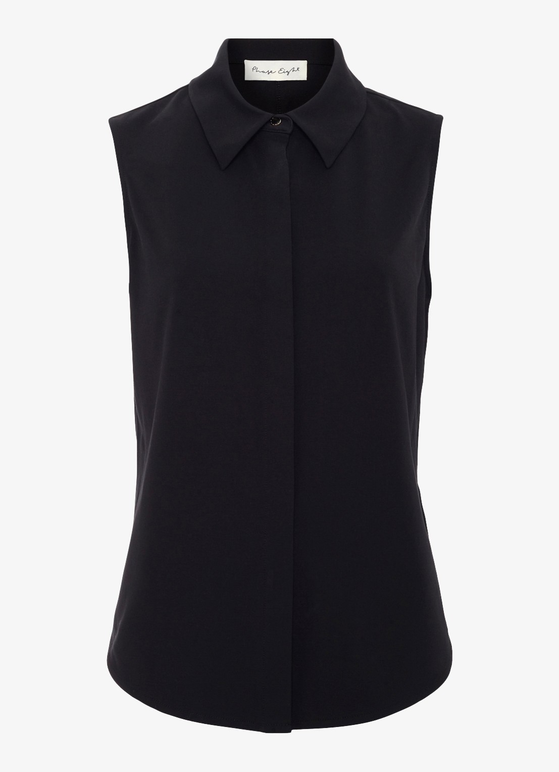 Phase Eight Helena blouse met kraag - voorkant 6 zwart