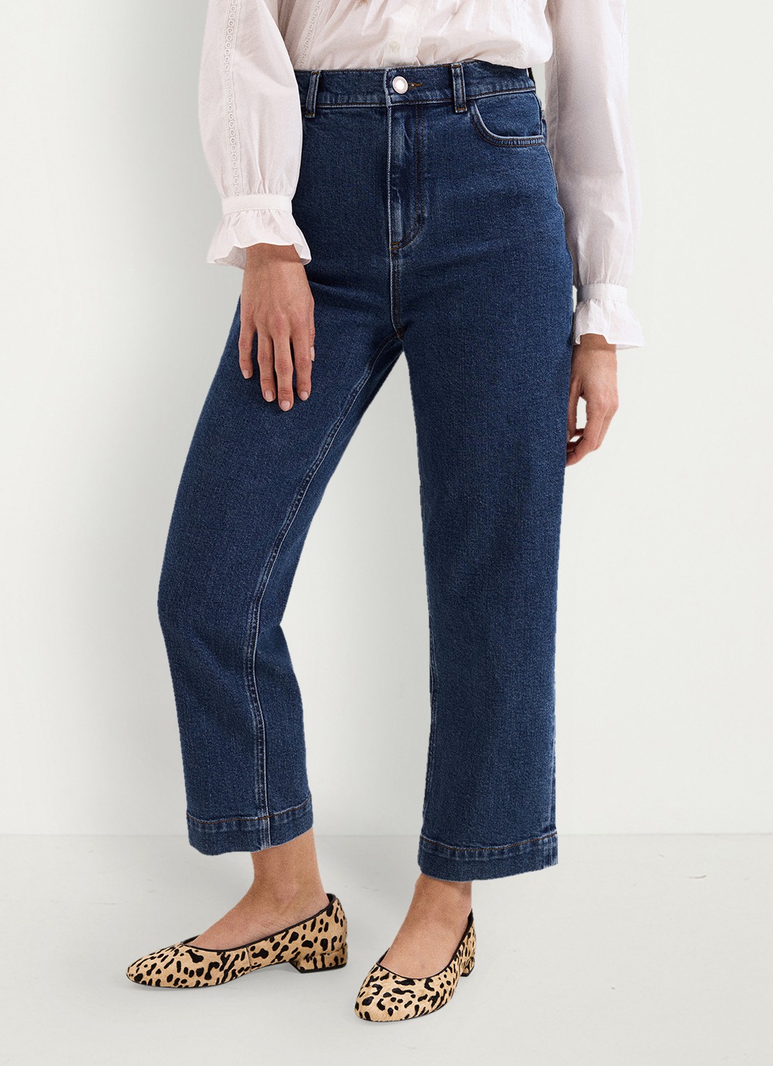 Phase Eight High waist cropped straight fit jeans met steekzakken - detail 4 denim