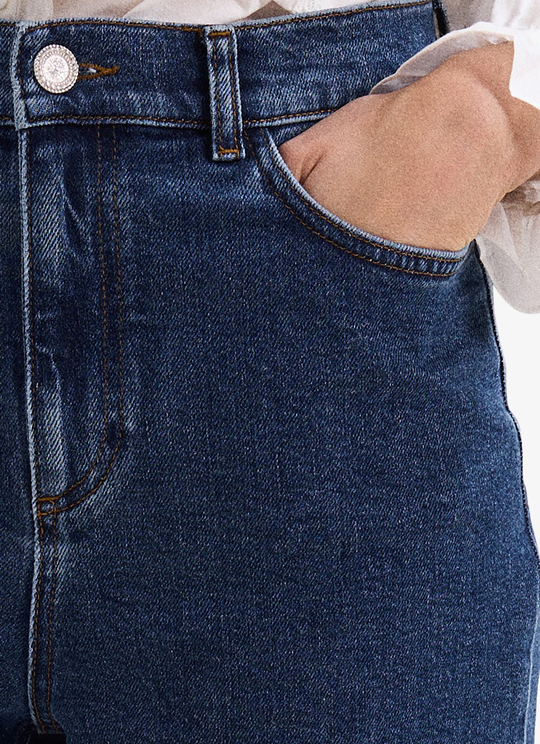 Phase Eight High waist cropped straight fit jeans met steekzakken - detail 5 denim