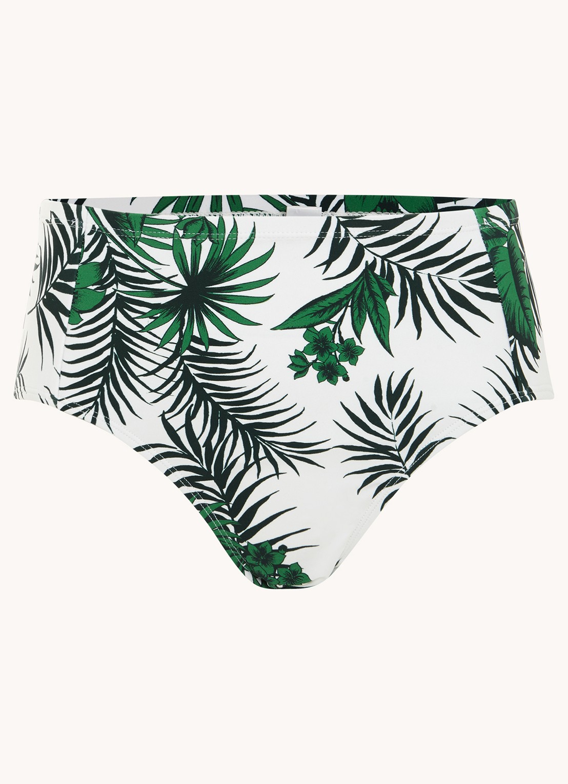 Phase Eight Hipster bikinislip met bladprint - voorkant ivoor