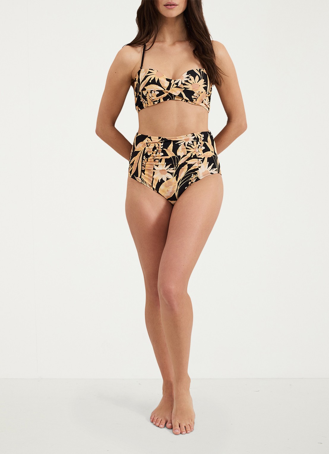 Phase Eight Hipster bikinislip met print - voorkant 7 beige