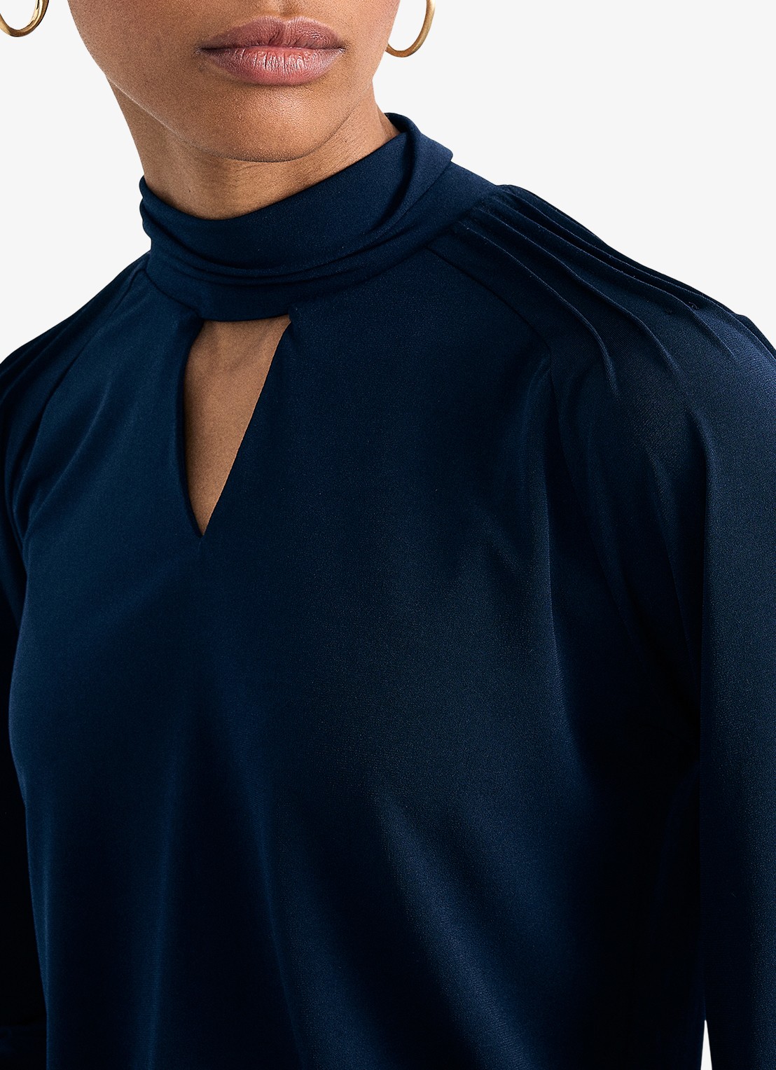 Phase Eight Ilaria top met pofmouwen en keyhole - detail 5 blauw