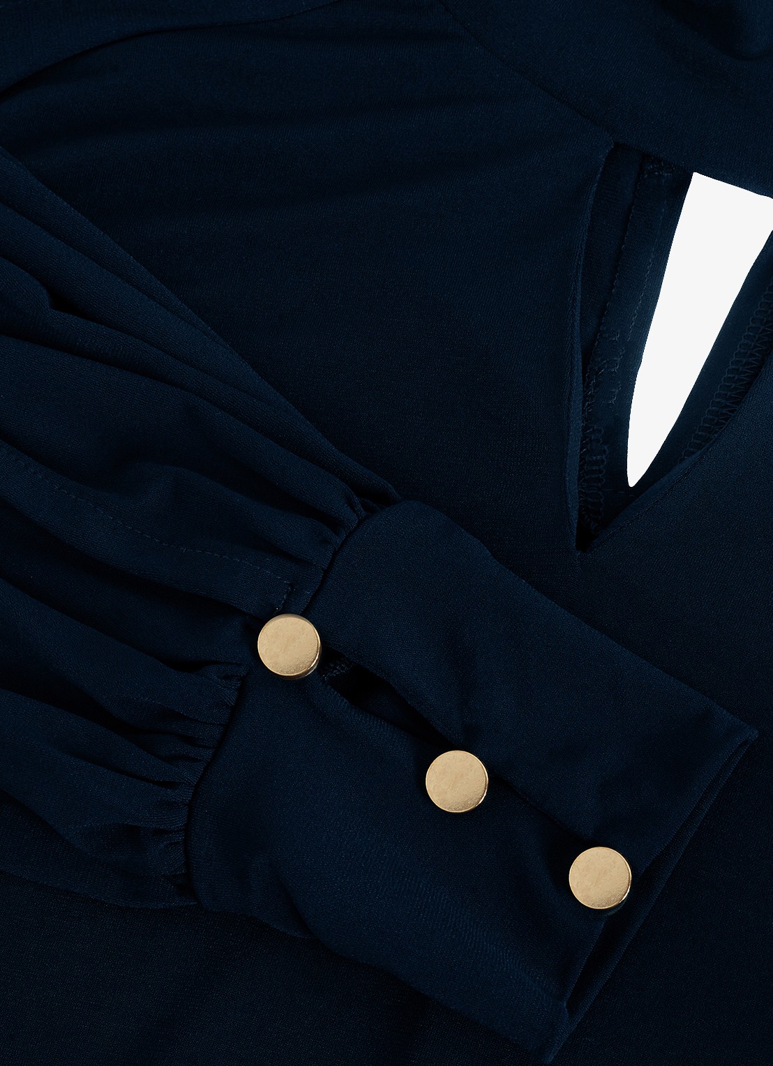 Phase Eight Ilaria top met pofmouwen en keyhole - detail 8 blauw