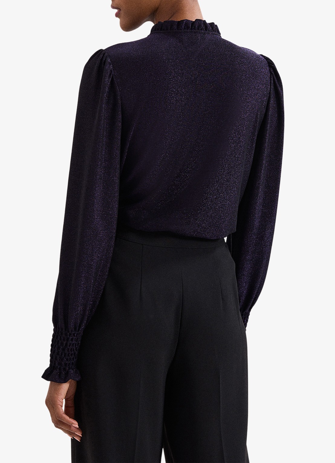 Phase Eight Imogen top met lurex - achterkant 8 paars