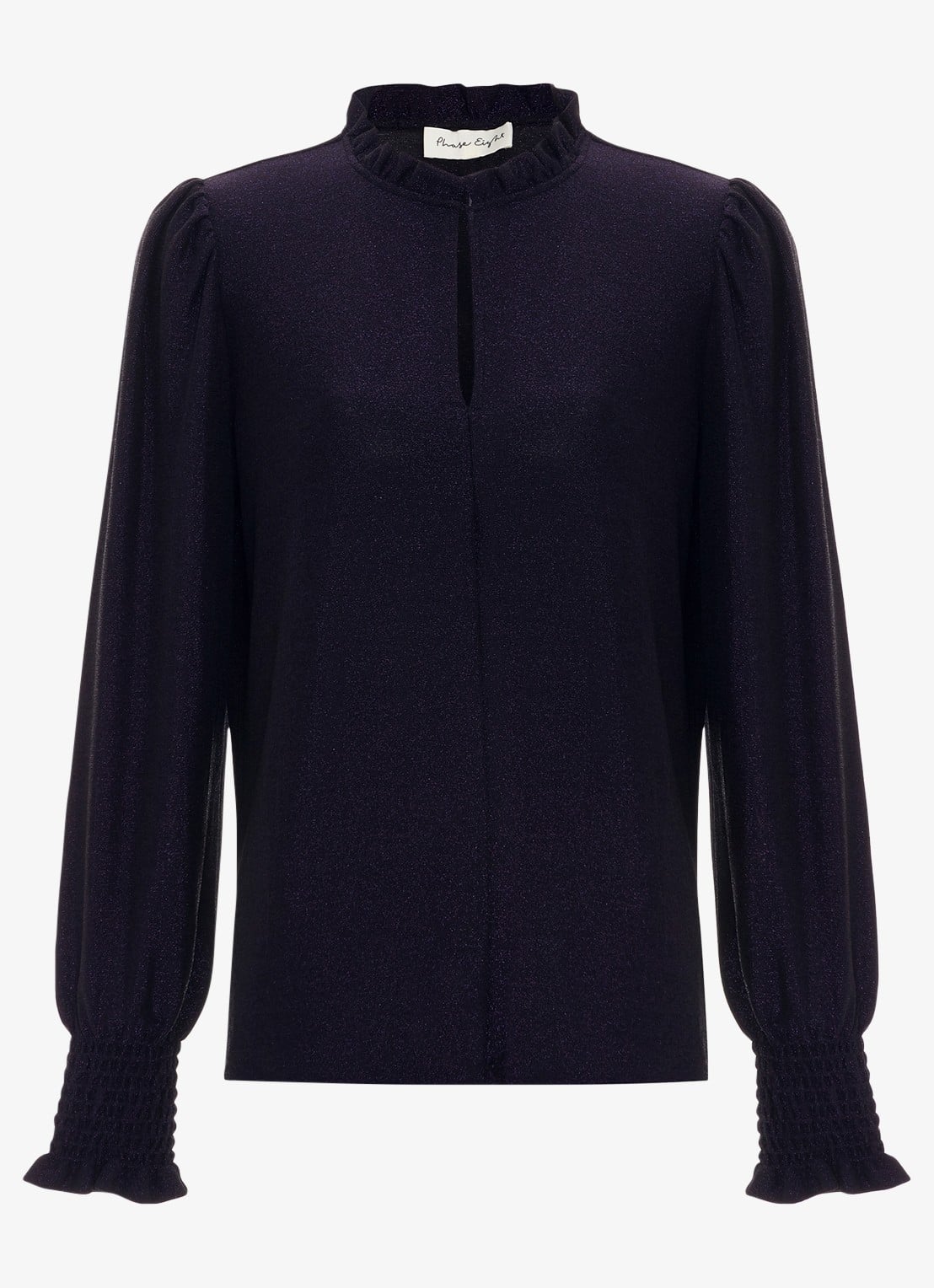 Phase Eight Imogen top met lurex - voorkant paars