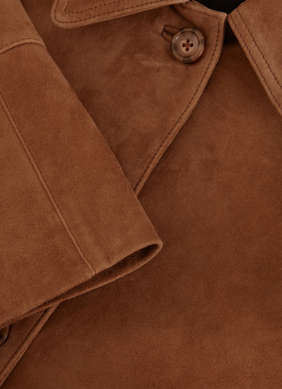 Phase Eight Indira jack van suède - detail 7 oranjebruin