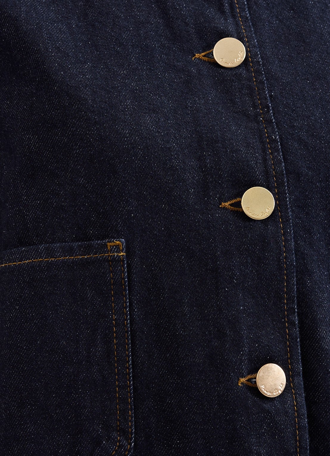 Phase Eight Indira spijkerjas met opgestikte zakken - detail 9 indigo