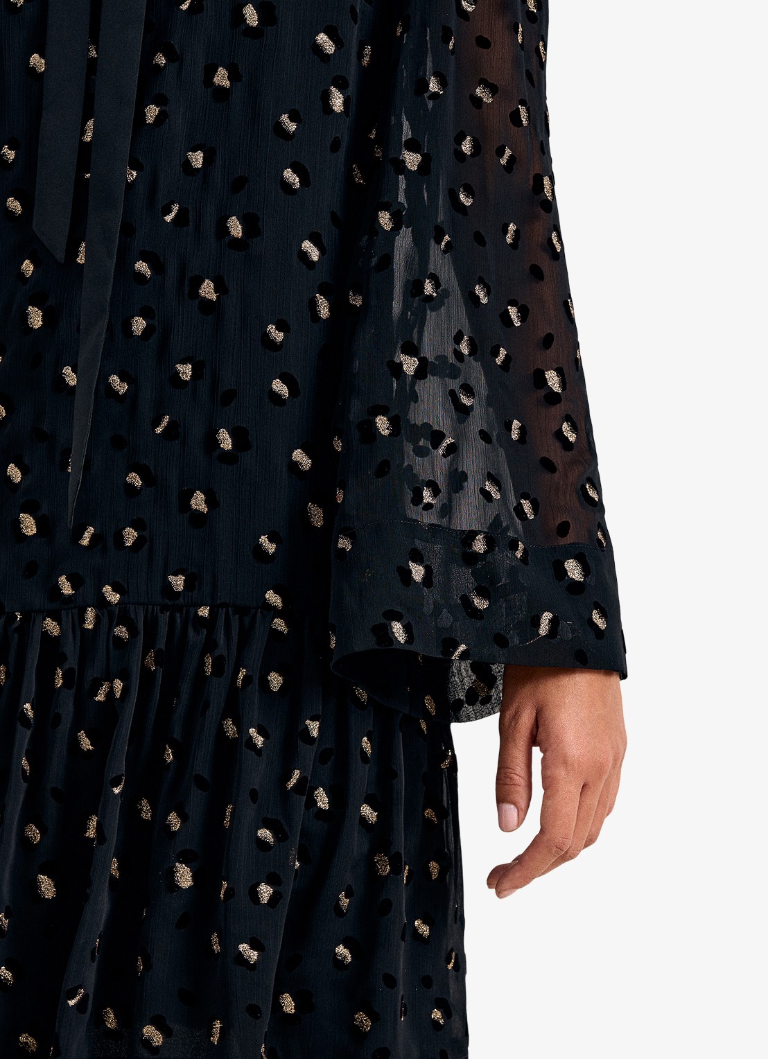 Phase Eight Ines mini tuniekjurk met dierenprint - detail 7 zwart