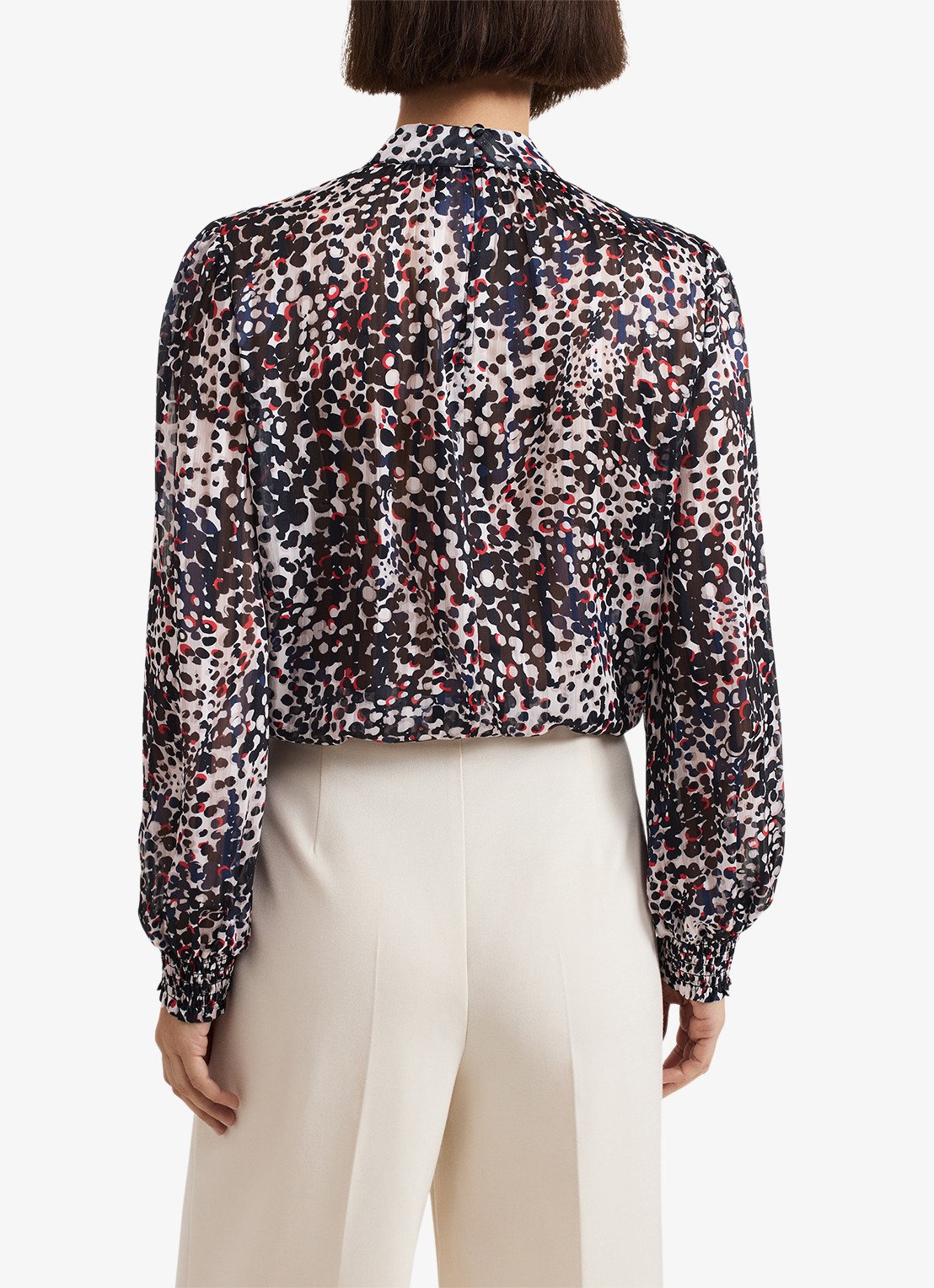 Phase Eight Ingrid top met stippenprint - achterkant 3 zwart