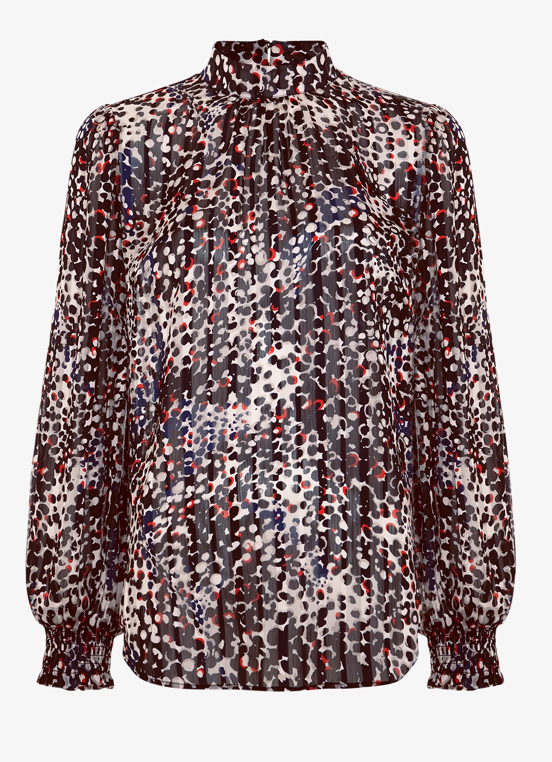 Phase Eight Ingrid top met stippenprint - voorkant zwart