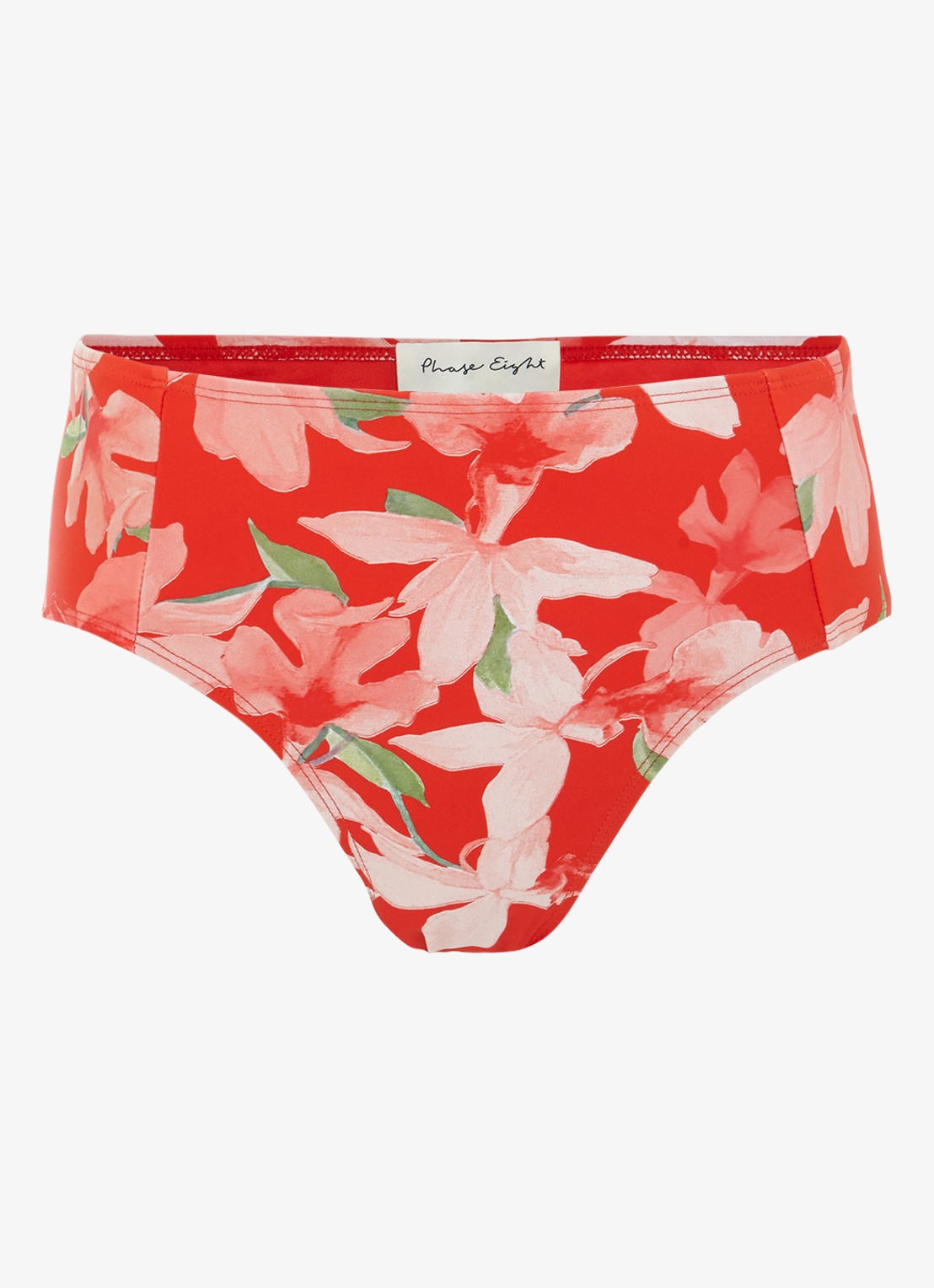 Phase Eight Iris bikinislip met bloemenprint - voorkant rood