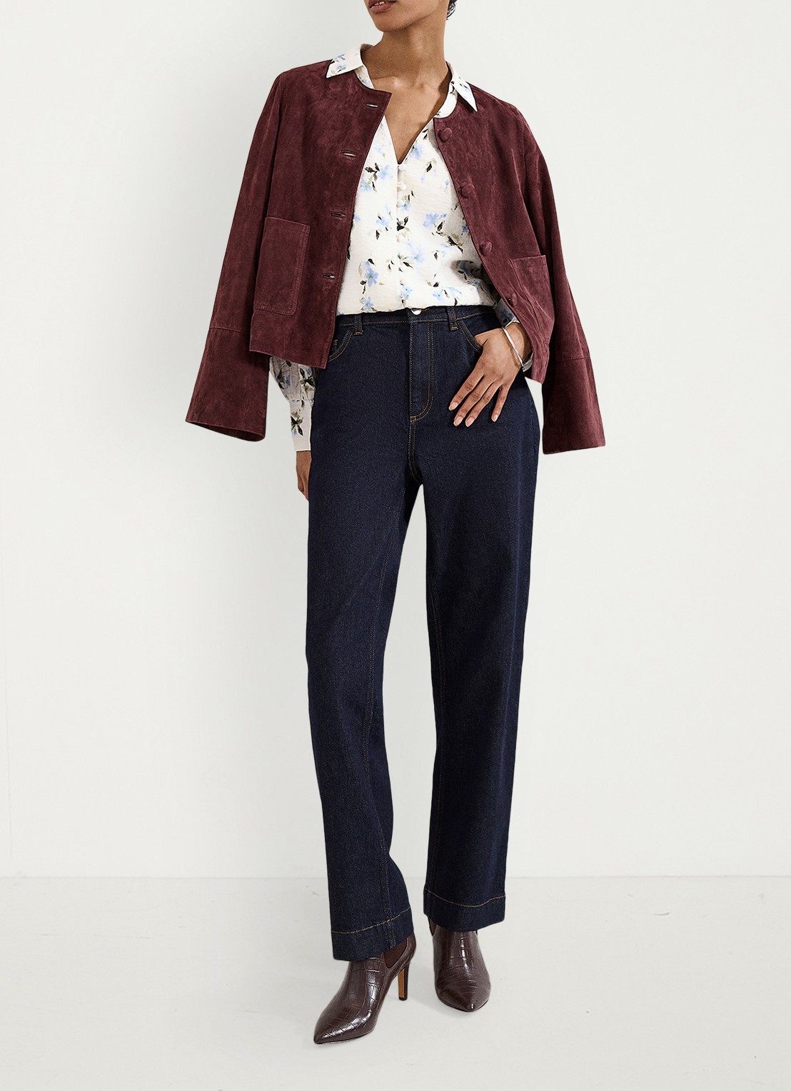 Phase Eight Isadora blouse met bloemenprint - detail 7 ivoor