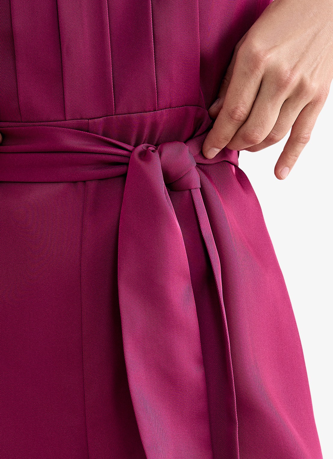 Phase Eight Janine wide leg jumpsuit met plooien - detail 4 fuchsia