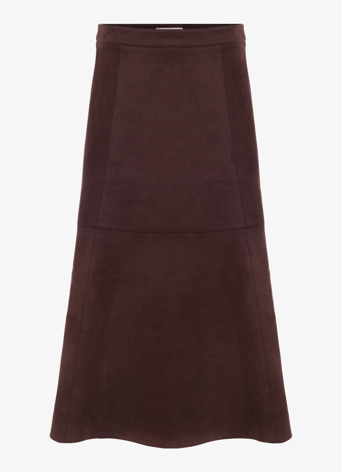 Phase Eight Jessie midi rok van suéde  - voorkant bruin