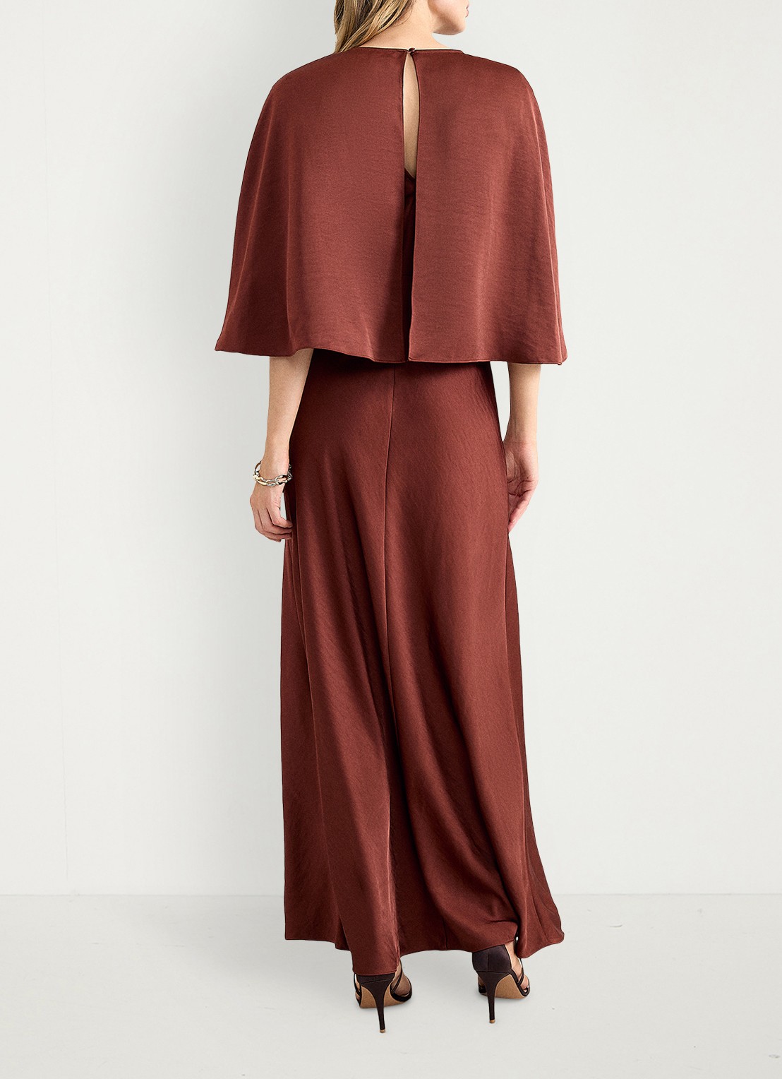Phase Eight Joni midi jurk met gedrapeerd detail - achterkant 3 brons
