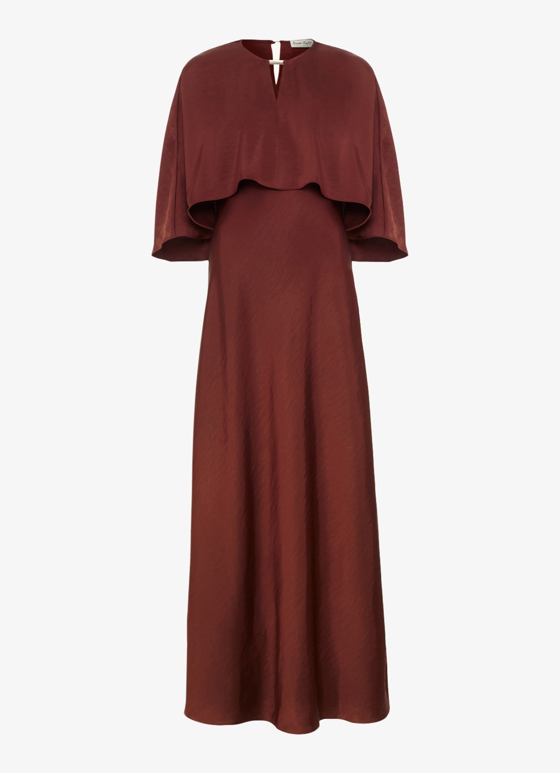 Phase Eight Joni midi jurk met gedrapeerd detail - voorkant brons