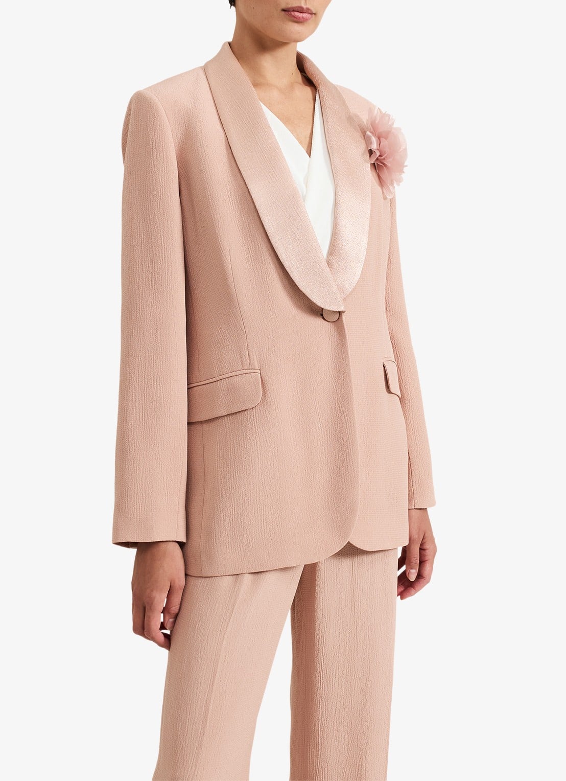 Phase Eight Jorja blazer met structuur - detail 4 oudroze