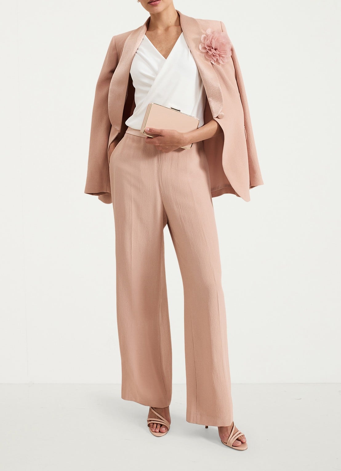 Phase Eight Jorja blazer met structuur - detail 7 oudroze