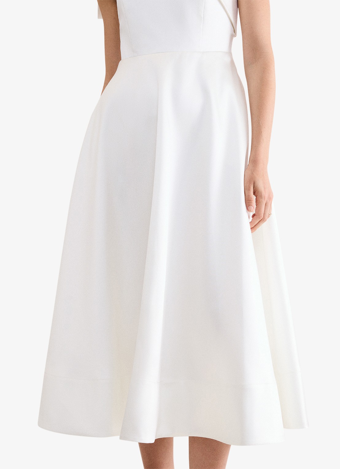 Phase Eight Josephine midi jurk met strikdetail - detail 7 gebroken wit