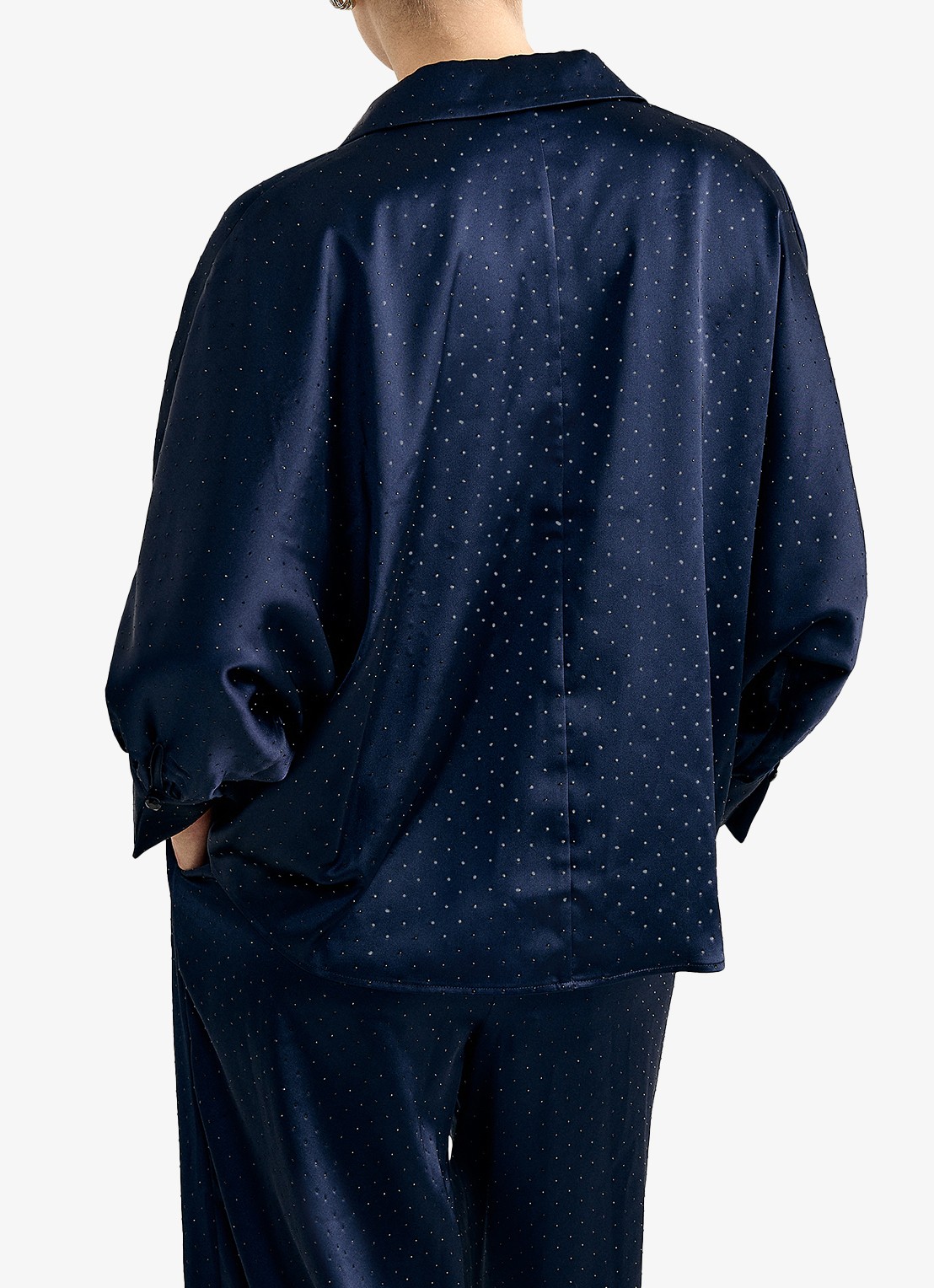 Phase Eight Juliette blouse met strass - achterkant blauw
