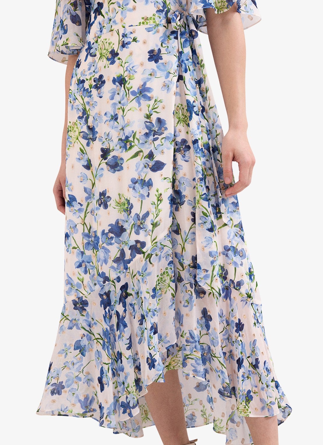 Phase Eight Juliette midi tuniekjurk met bloemenprint - detail 4 blauw