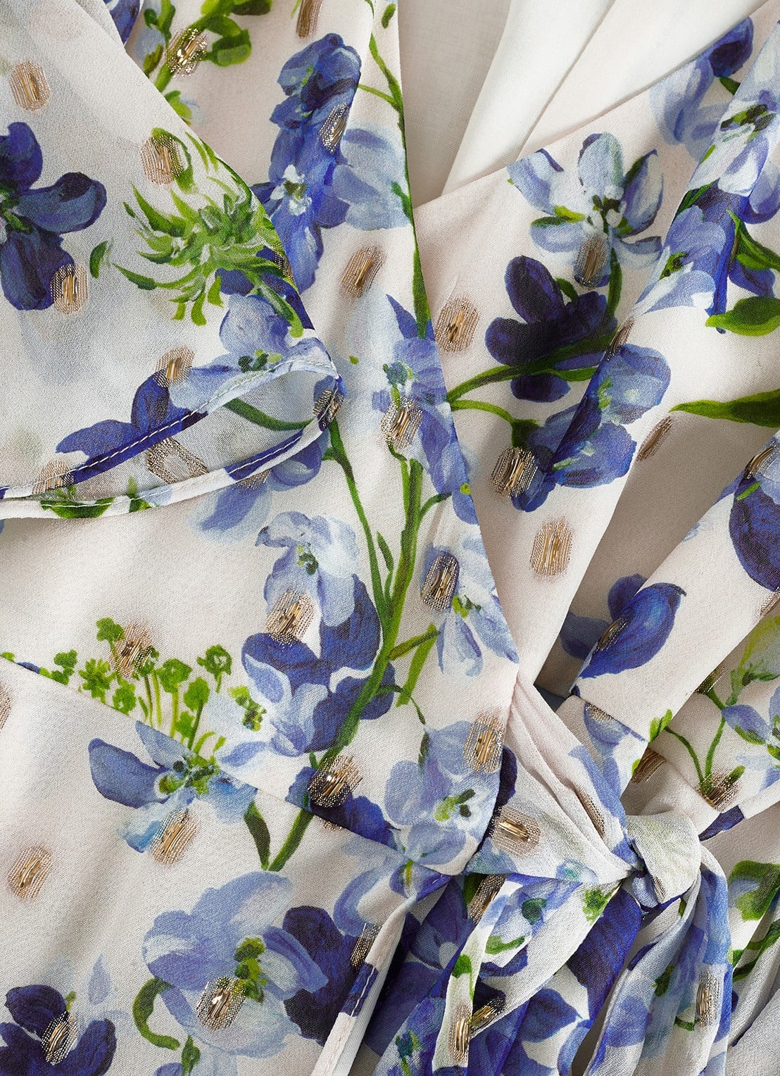 Phase Eight Juliette midi tuniekjurk met bloemenprint - detail 7 blauw