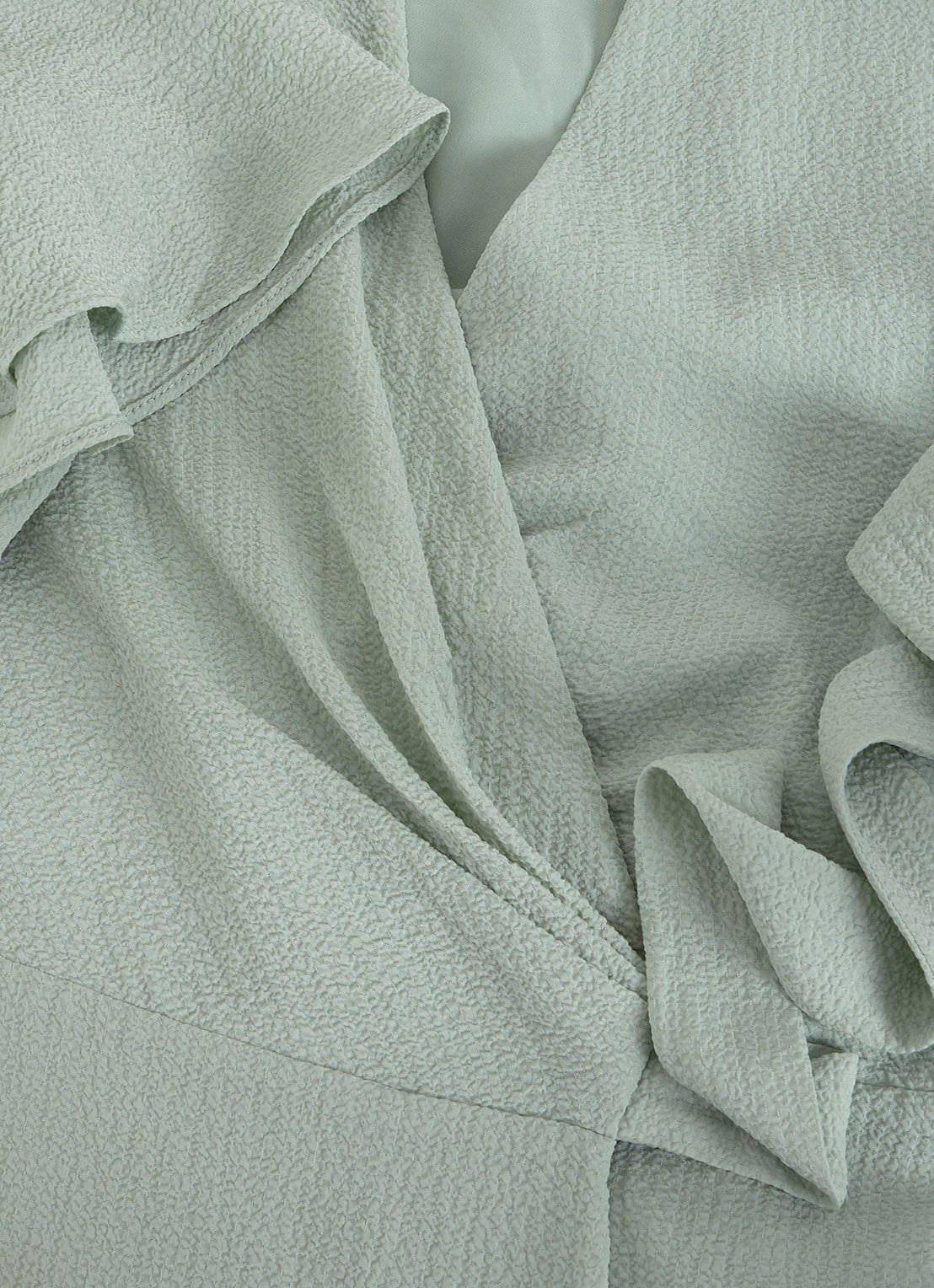 Phase Eight Julissa maxi wikkeljurk met vlindermouw - detail 6 lindegroen