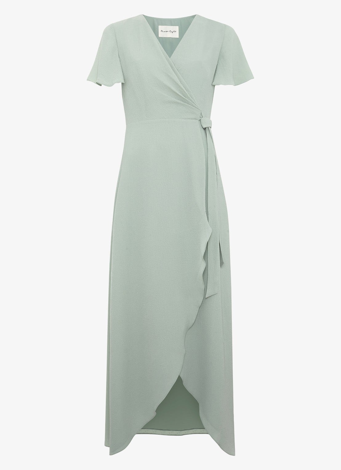 Phase Eight Julissa maxi wikkeljurk met vlindermouw - voorkant 7 lindegroen