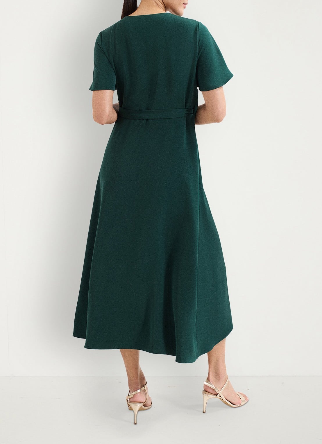 Phase Eight Julissa midi jurk met bloemenprint - achterkant 3 groen