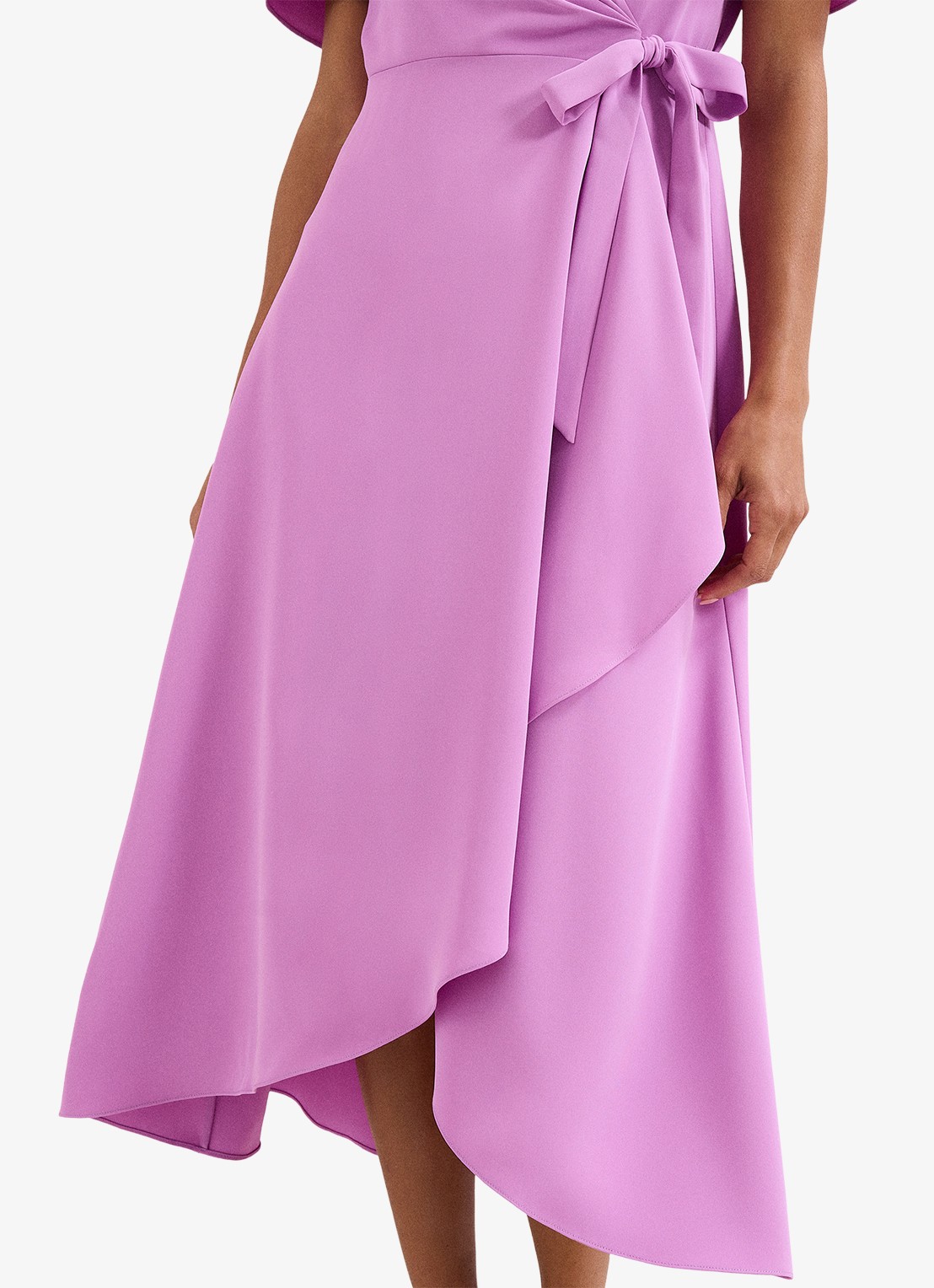Phase Eight Julissa midi wikkeljurk met vleermuismouw - detail 6 paars