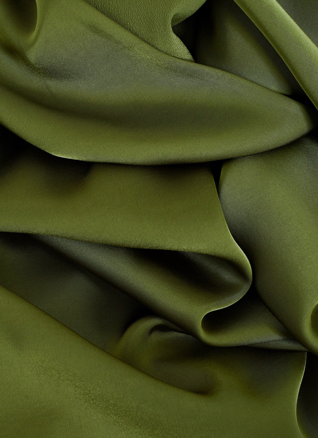 Phase Eight Julissa midi wikkeljurk van satijn - detail 8 khaki